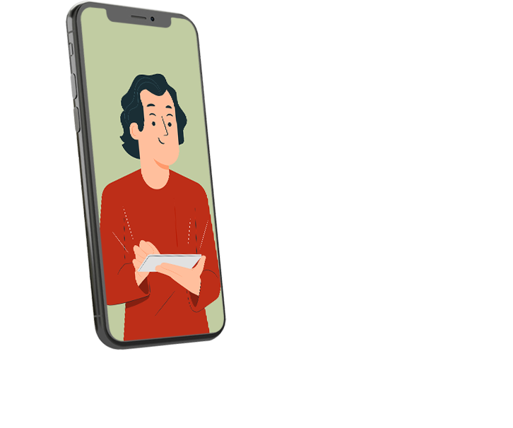 Téléphone avec illustratio incrustée